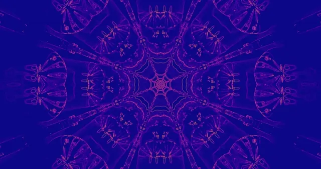 Kék Ibolya Neon Alagút Háló Minta 4K UHD 60fps Képernyővédő VJLoops