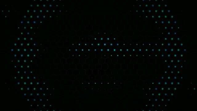 Bright dots form a pattern on a dark surface