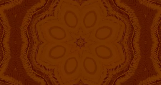 Brun Mandala Neon Tunnel Pauseskærm 4K UHD 60fps VJLoops