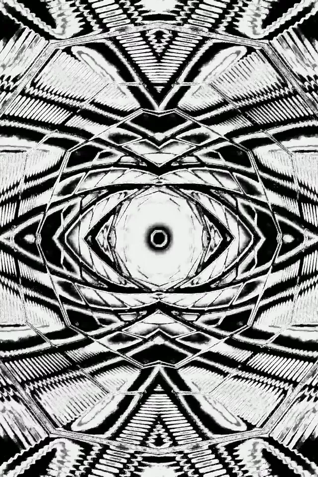 Čierno-biely Neonový Tunel Šetrič Obrazovky 2:3 Foto Portrét 60fps VJ Loop PC