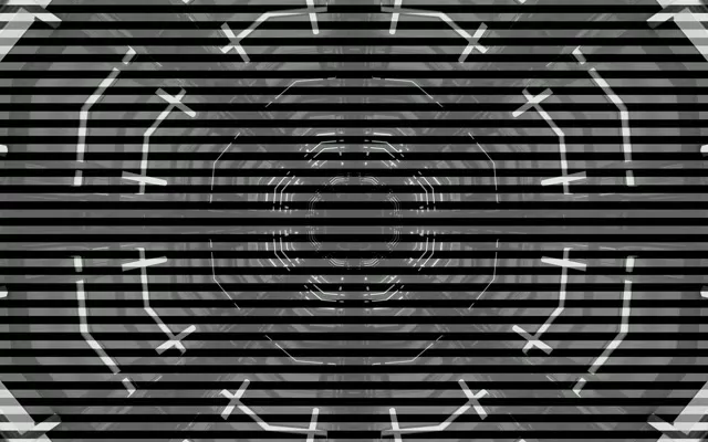 霓虹隧道八角形网格 VJ Loop 60fps 16:10 MacBook 屏保