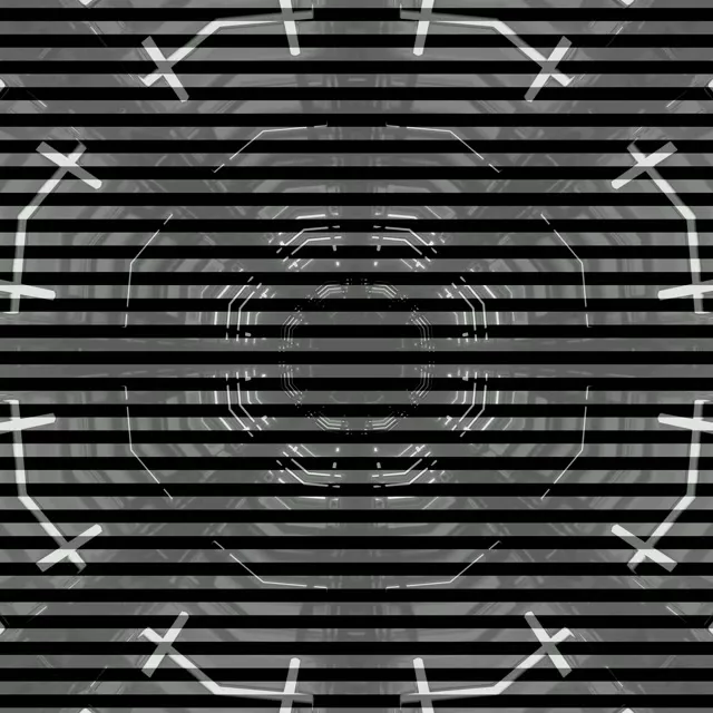 Vj loop Neon Tunnel Octagon Chrome Grid 1:1 Square 60fps Screensaver