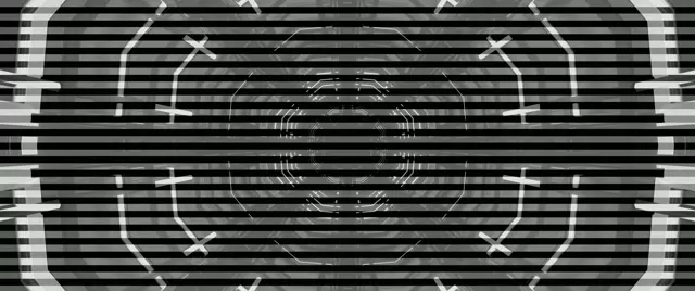 Neon Tunnel Octagon Tech Grid VJ Loop 2.39:1 Cinemascope 60fps Screensaver