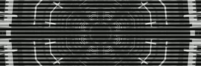 Neon Tunnel Octagon Grid VJ Loop 3:1 Triple Wide 60fps Screensaver