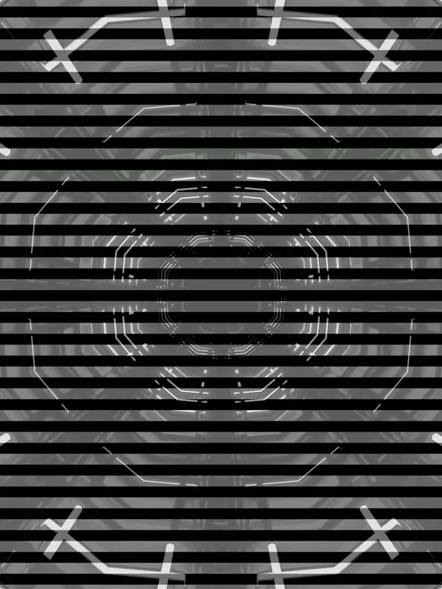 Neon Tunnel Octagon Grid VJ Loop 3:4 iPad Portrait 60fps Screensaver