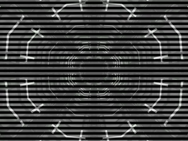 Neon Tunnel Kaleidoscope Gear Loop 4:3 Classic 60fps Screensaver Vj Loop