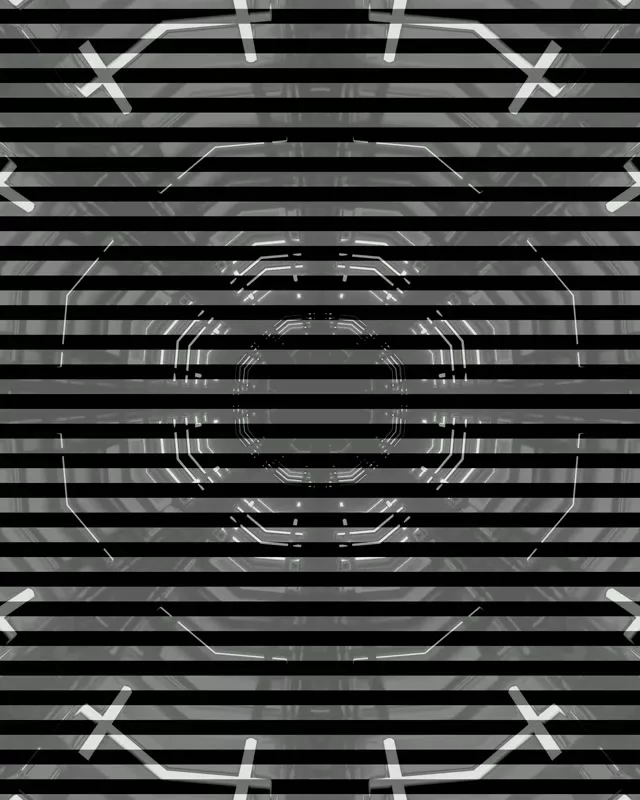 Neon Tunnel Octagon Grid VJ Loop 4:5 Instagram 60fps Screensaver