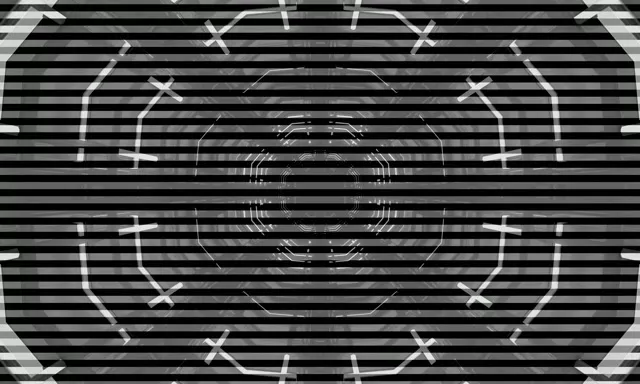 Neon Tunnel Octagon Grid VJ Loop 5:3 Wide 60fps Screensaver