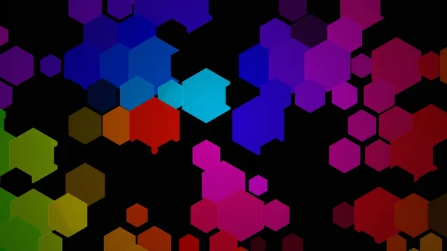 Colorful 3D Hexagon Mosaic Animation - 4K