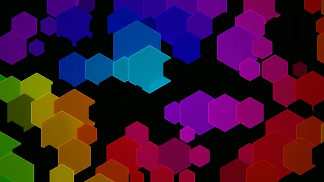 Colorful 3D hexagon mosaic motion background 4K UHD