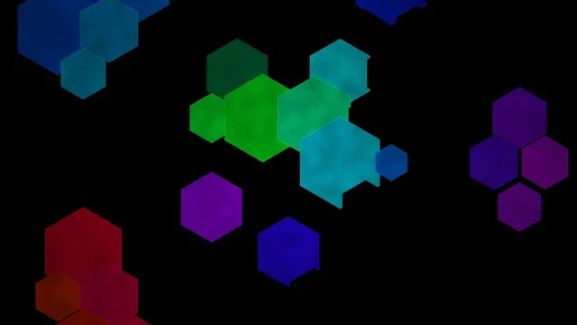 Colorful 3D Hexagons Abstract Motion Graphics