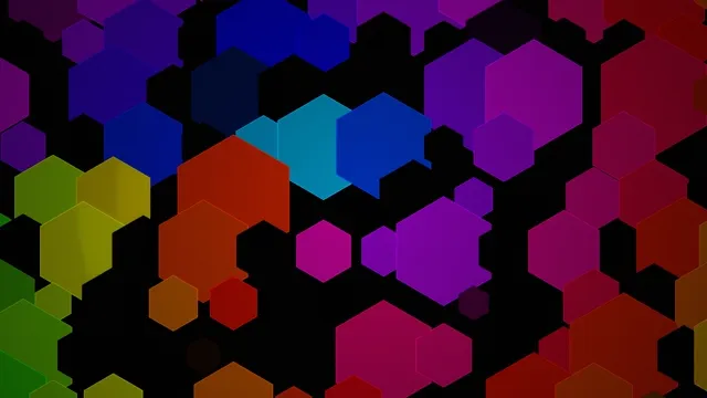 Colorful 3D Hexagons Abstract Motion Graphics