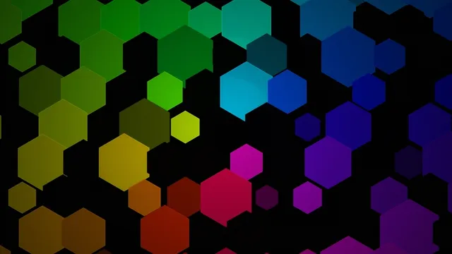 Colorful 3D Hexagons Motion Background 4K