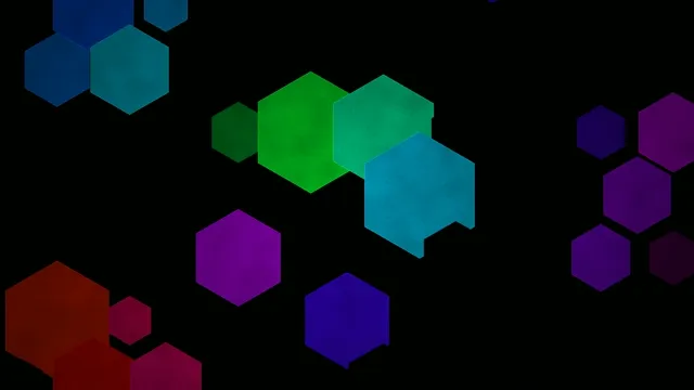 Colorful 3D Hexagons Motion Graphics Animation