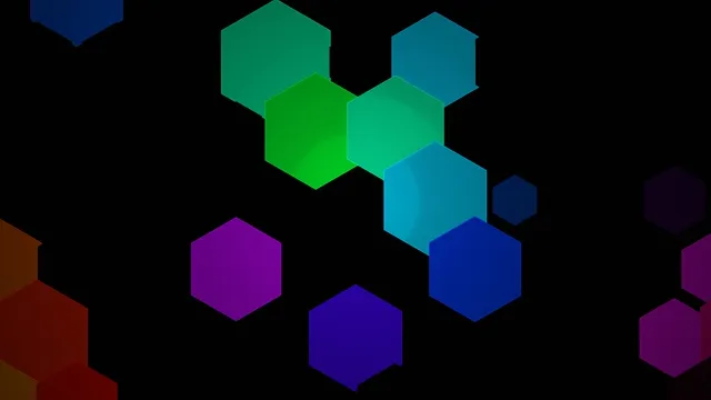 Colorful 3D Hexagons Motion Graphics Animation