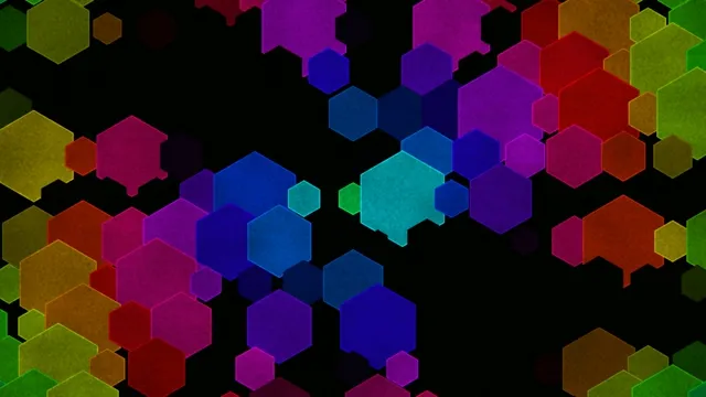 Colorful 3D Hexagons Motion Graphics Background