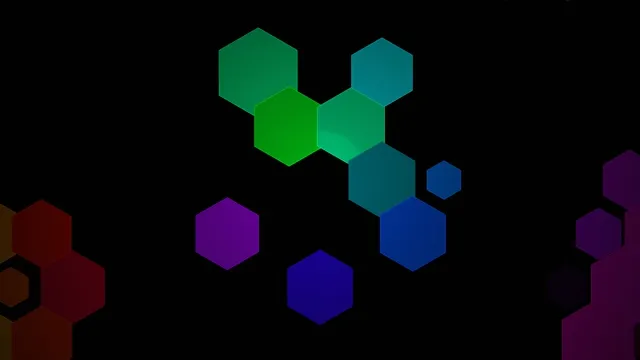 Colorful 3D Hexagons Motion Graphics on Black