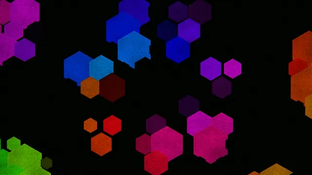 Colorful 4K hexagon motion background for broadcast and video editing