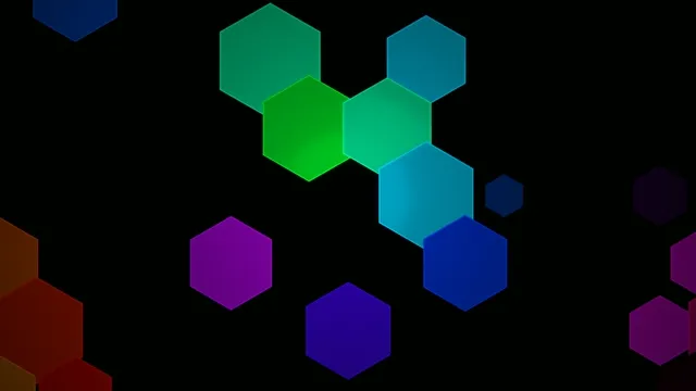 Colorful 4K hexagon motion background for video editing and broadcast