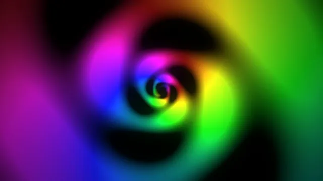 Colorful 4K neon spiral vortex motion background for video production