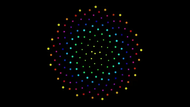 Colorful Animated Particles on Black Background