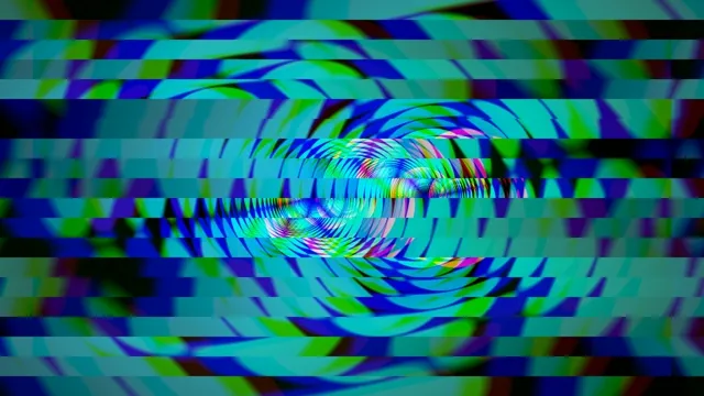 Colorful Digital Glitch Tunnel VFX Motion Background