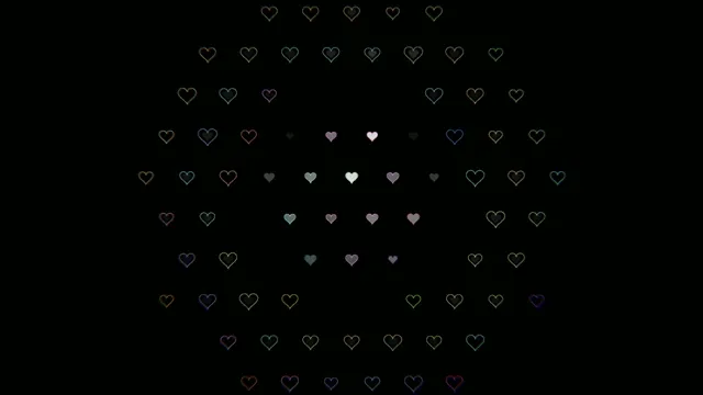 Colorful falling hearts 4K seamless loop motion background