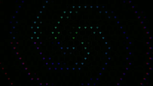 Colorful falling hearts 4K ultra HD widescreen motion background