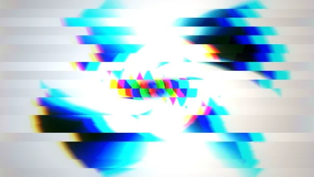 Colorful Glitch Art Animation with Digital Distortion Effects