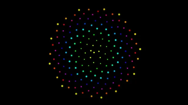 Colorful Glowing Particles on Black Background 4K