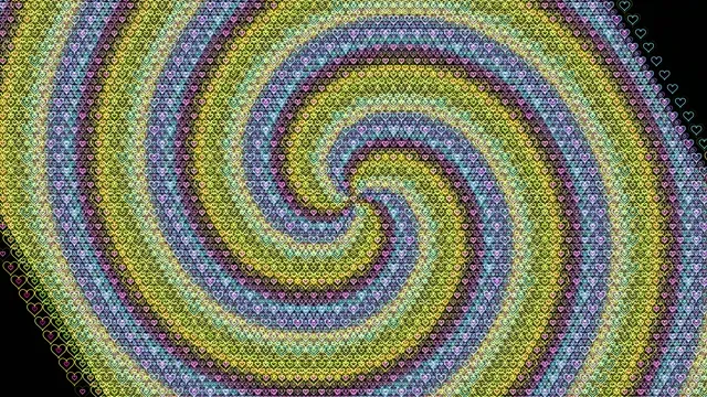 Colorful Heart Pattern 4K Loop Animation