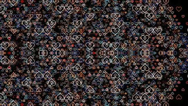 Colorful hearts pattern 4K ultra HD widescreen background for video