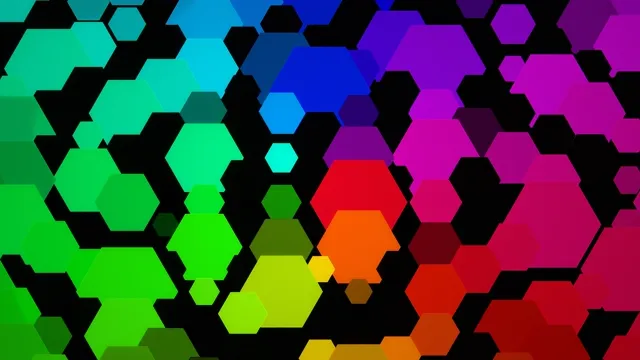 Colorful Hexagon Mosaic Motion Background 4K