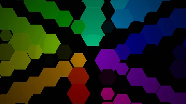 Colorful Hexagon Mosaic Motion Graphics Background