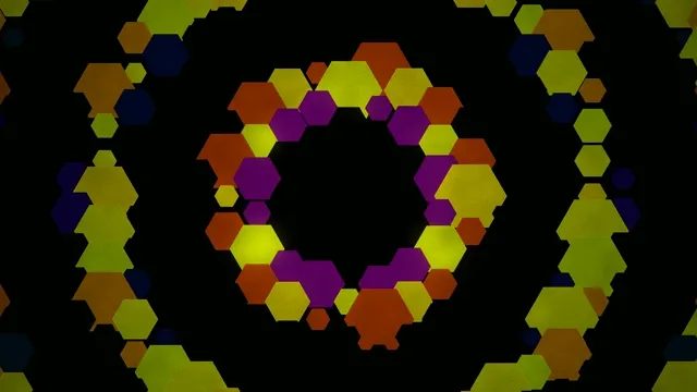 Colorful Hexagon Pattern Animation 4K