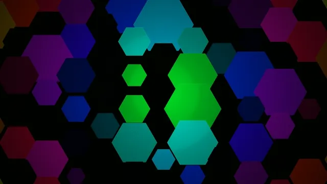 Colorful Hexagon Pattern Motion Background 4K
