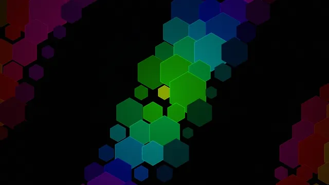Colorful Hexagonal 3D Shapes Motion Graphics