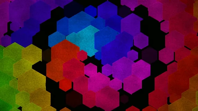 Colorful Hexagonal Blocks 3D Animation
