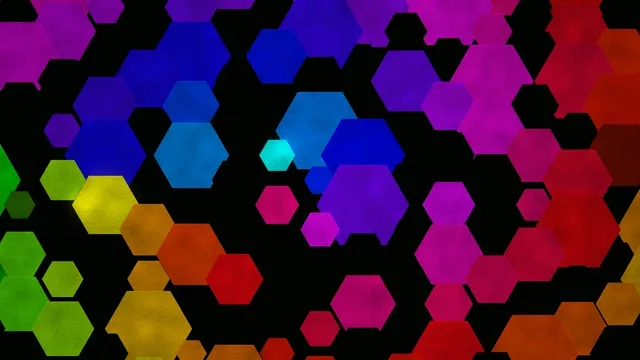 Colorful Hexagonal Mosaic Animation - 4K