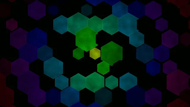 Colorful Hexagonal Tiles 4K Motion Background