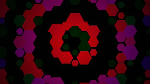 Colorful Hexagons 4K Abstract Motion Background