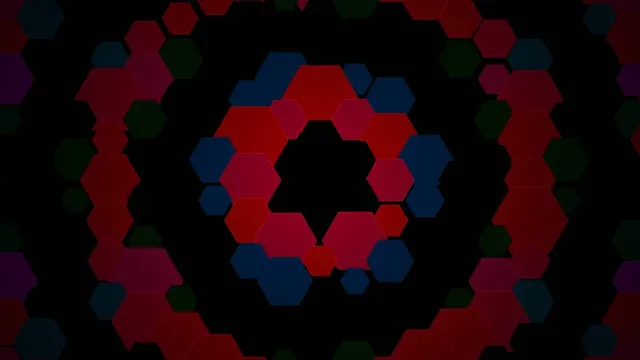 Colorful Hexagons Abstract Motion Background 4K