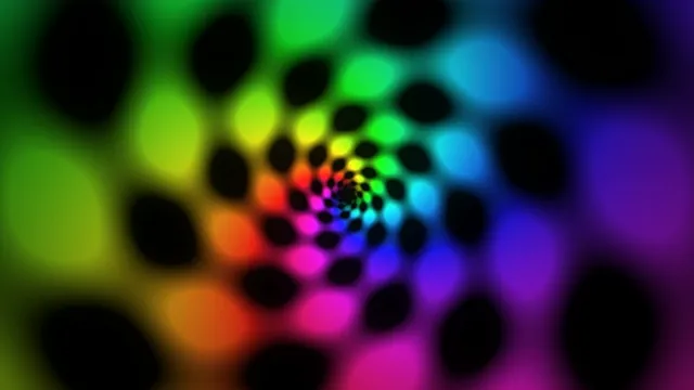 Colorful Neon Bokeh Spiral Motion Graphics