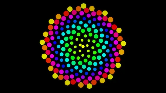 Colorful Neon Circles Abstract Motion Graphics