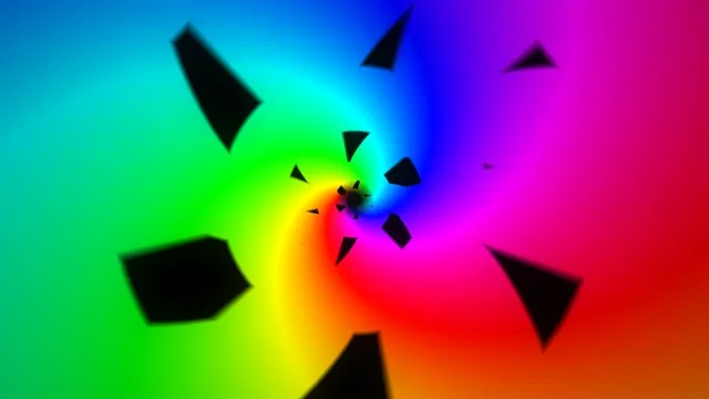 Colorful Neon Geometric Shapes Explosion 4K