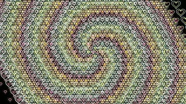 Colorful neon hearts 4K seamless loop background for video creators