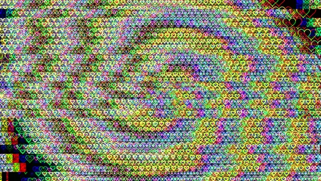 Colorful Neon Hearts Pattern 4K Ultra HD Background