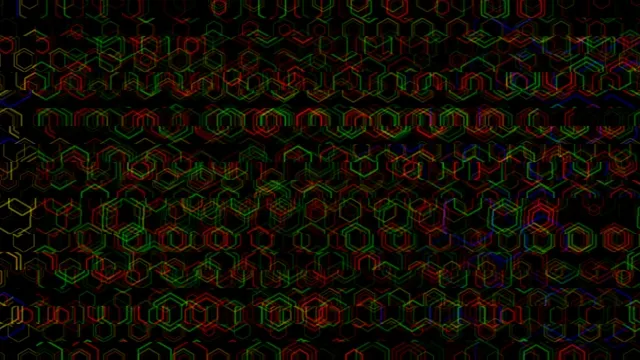 Colorful Neon Hexagon Grid Animation 4K