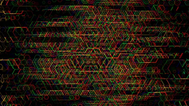 Colorful neon hexagon grid motion background 4K UHD