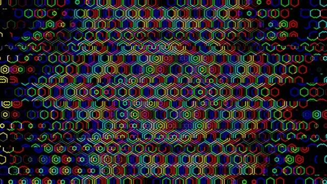 Colorful neon hexagon pattern 4K UHD animated background loop